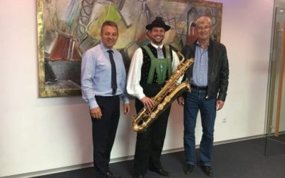 Instrumentenübergabe der Raiffeisenkasse Naturns an die Musikkapelle Naturns