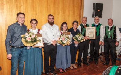 Geehrte und neues Ehrenmitglied bei der Musikkapelle Naturns
